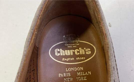 Church's London Tan Suede Wingtip Oxford Dress Shoes Men's Size 10 M image number 7