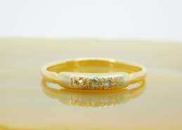 Antique 14K Gold Diamond Accent Band Ring 1.4g