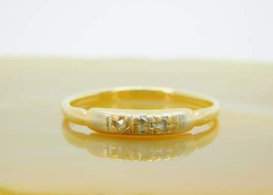 Antique 14K Gold Diamond Accent Band Ring 1.4g image number 1