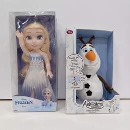 Disney Frozen Elsa and Interactive Olaf Dolls IOB