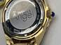 Authentic Womens Angel 28435 Gold-Tone Crystal Quartz Wristwatch With Box image number 4