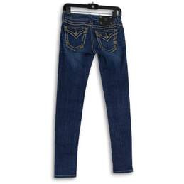 Womens Blue Denim Medium Wash 5-Pocket Design Skinny Jeans Size 25 alternative image