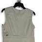 NWT Womens White Round Neck Sleeveless Back Zip Fit & Flare Dress Size 12 image number 4