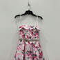 NWT Womens Multicolor Floral Pleated Strapless Sleeveless Maxi Dress Sz 5/6 image number 3