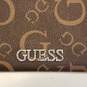 Guess G Logo Brown Leather Wristlet Clutch Wallet image number 3