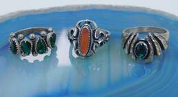 Vintage Wheeler Manufacturing 925 Paua Shell & Mother Of Pearl Rings 13.0g