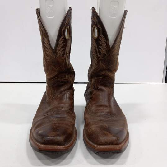 Ariat Leather Western Style Pull-On Boots Size 10.5D image number 4