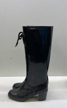Marc Jacobs Rubber Tall Rain Pump Boots Black 6.5