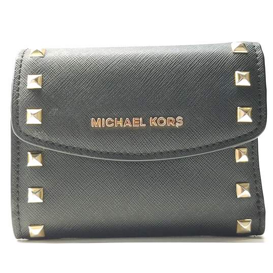 Buy the Michael Kors Black Studded Wallet | GoodwillFinds