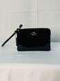 Women's Small Black Shiny Leather Coach Wristlet Certified Authentic image number 1
