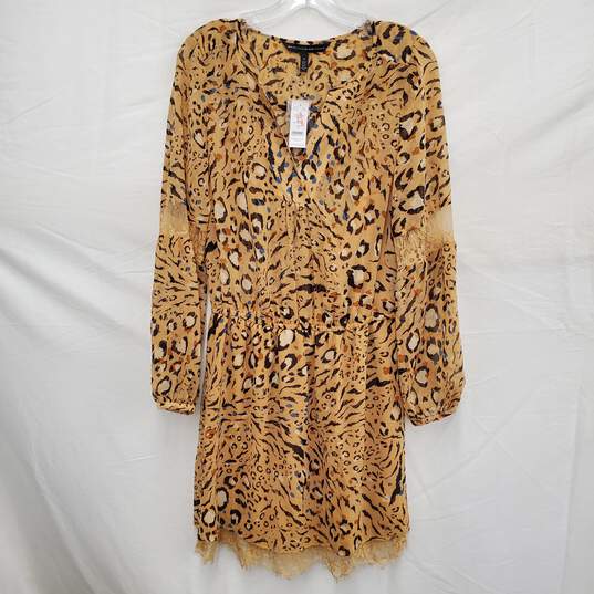 NWT White House Black Market WM's Soft Blouson Chatte Tan Midi Dress Size 6 image number 1