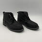 Mens Grantly A1617 Black Leather Moc Toe Lace Up Ankle Chukka Boots Sz 10.5 image number 3