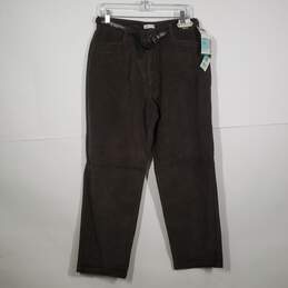NWT Womens Relaxed Fit Stretch Plain Front Straight Leg Chino Pants Size 16M