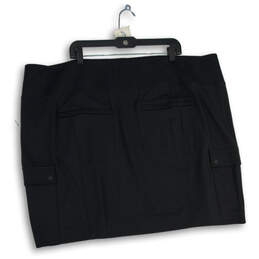 NWT Womens Black Flat Front Elastic Waist Pull-On Mini Skirt Size 3X