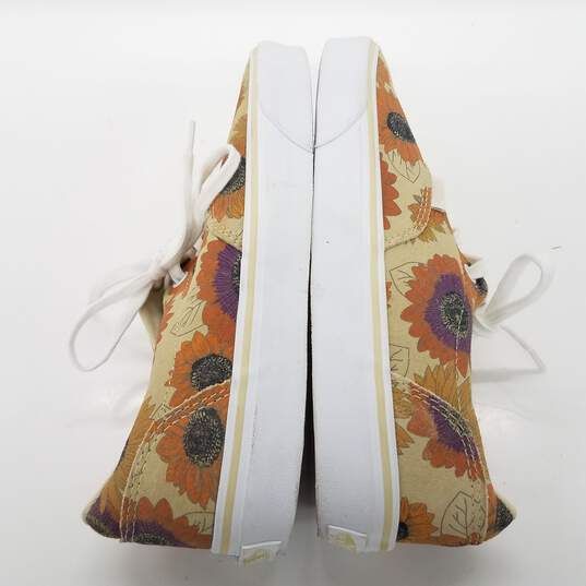Vans Off The Wall Women's Floral Print Orange/Tan Sneakers Size 8 image number 4