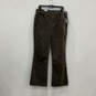 NWT Womens Green Flat Front Pockets Classic Bootcut Leg Ankle Pants Size 14 image number 2