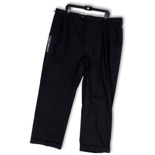 NWT Mens Black Classic Fit No-Iron Stretch Pockets Dress Pants Size 42X30 image number 1