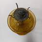 Vintage Amber Depression Glass Pedestal Oil Lamp image number 3