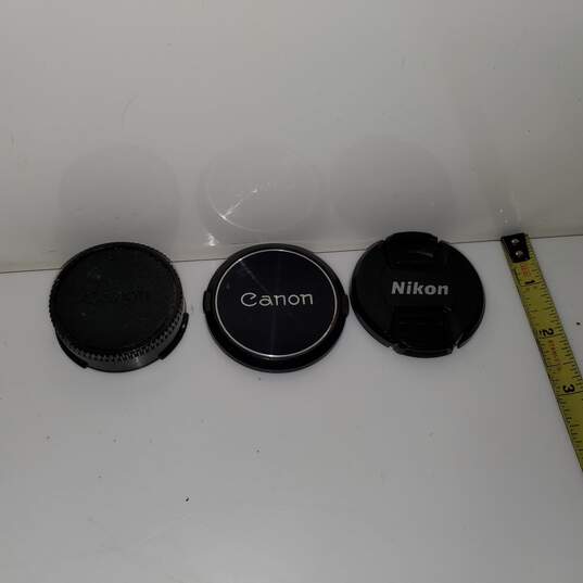 Untested 3 Lens Caps (2 Front, 1 Rear) Canon & Nikon P/R image number 3
