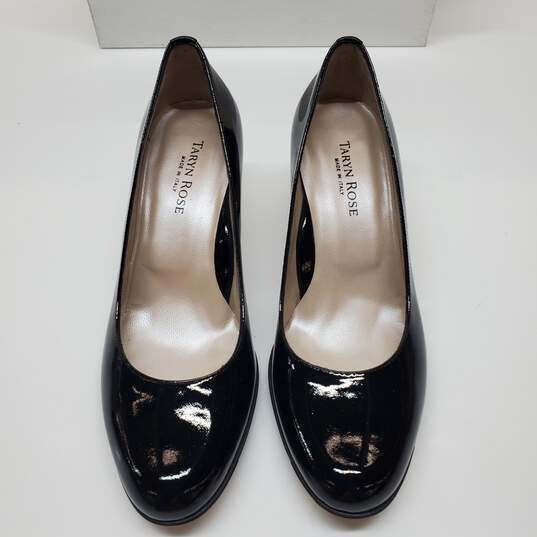 Taryn Rose Leticia Patent Leather Heels Black for Women Sz 36.5 image number 1