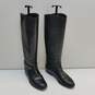 Tsumori Chisato Walk Black Leather Tall Knee Pull On Riding Boots Size 6 M image number 3