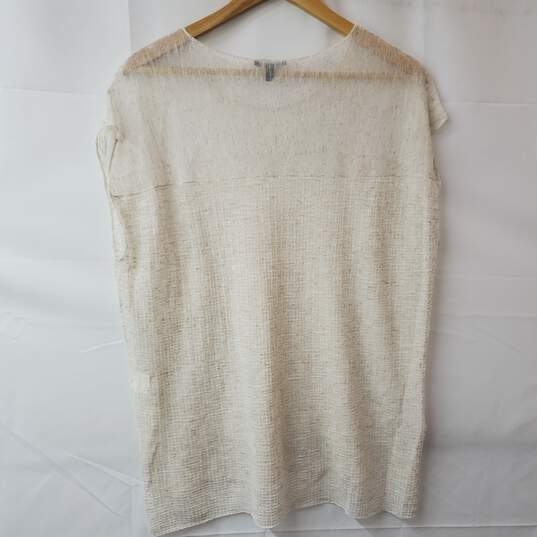 Eileen Fisher Shear Gauze Short Sleeve Shirt Women's XS image number 2