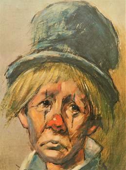 Leighton Jones Clown With The Bow Tie Vintage Canvas Art Piece Print alternative image