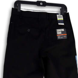 NWT Mens Black Pleated Signature Straight Leg Khaki Pants Size 30x30 alternative image