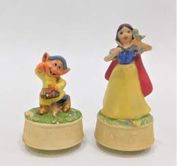 Vintage Schmid Walt Disney Characters Rotating Music Snow White Dopey IOB alternative image