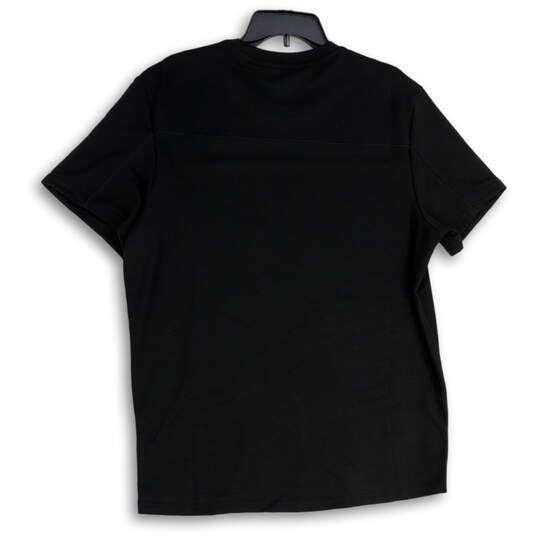 NWT Mens Black Stretch Zip Pocket Crew Neck Pullover T-Shirt Size Large image number 2