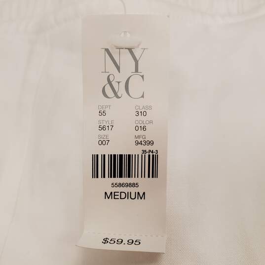 New York & Company Women White Pants  M NWT image number 4