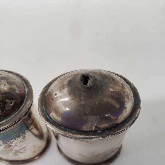 Vintage Silverplate Salt & Pepper Shakers Pair - Parts/Repair image number 8