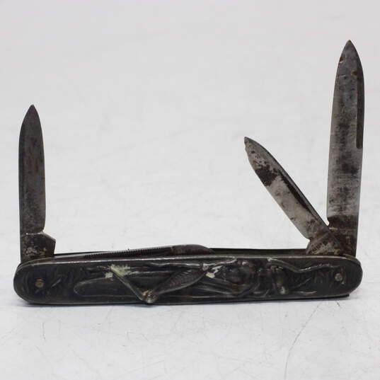 Vintage Empire Sterling Silver Grasshopper Pocket Knife image number 1
