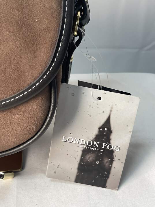 London Fog Brown Suede Shoulder Bag image number 5