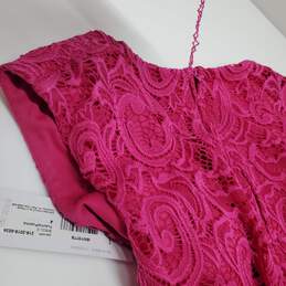 Wm BISOU BISOU Pink Lace Sleeveless Midi Dress Sz 4 W/Tags alternative image