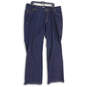 Womens Blue Denim Dark Wash 5-Pocket Design Straight Leg Jeans Size 20A image number 1