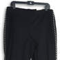 NWT Womens Black Flat Front Stud Skinny Leg Pull-On Dress Pants Size 14 image number 3