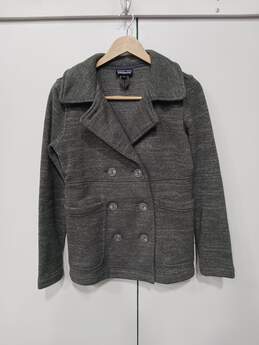 Patagonia Gray Full Button Coat size Medium