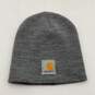 Carhartt Mens Gray Knitted Heather Winter Beanie Hat One Size image number 1