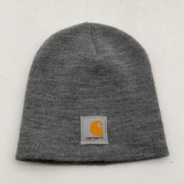 Carhartt Mens Gray Knitted Heather Winter Beanie Hat One Size