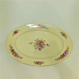 Thomas Ivory Bavaria Floral Gold Trim Large Oval Serving Platter