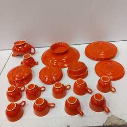 Set of Assorted Homer Laughlin Fiesta Orange Dishes alternative image