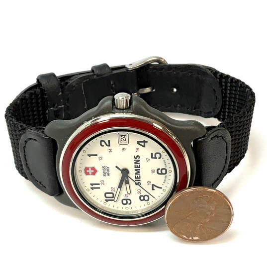 Designer Swiss Army Adjustable Strap Round White Dial Analog Wristwatch image number 2