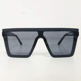 Quay Australia Hindsight Rubberized Black Sunglasses