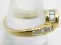 Stunning 14K Yellow Gold 1.79 CTTW Diamond Brilliant & Baguette Bypass Ring 6.1g image number 3