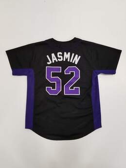 Custom MLB Colorado Rockies #52 'Jasmin' Black Jersey Women's Size S alternative image