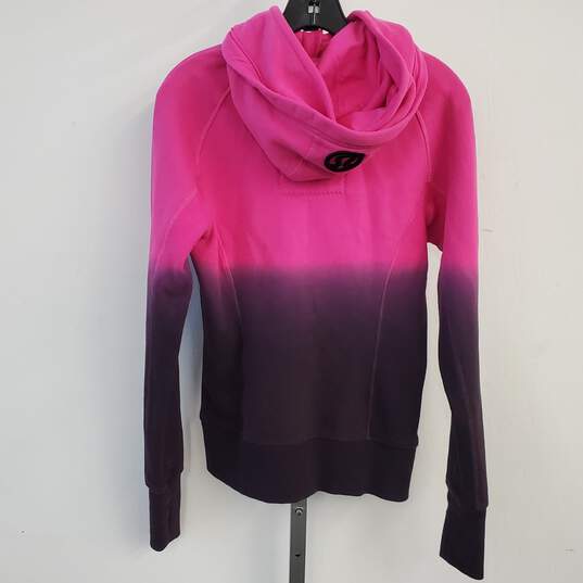 Buy the Lululemon Limited Special Edition Scuba Hoodie Pink/Plum Dip Dye  Ombre Women's Size 6