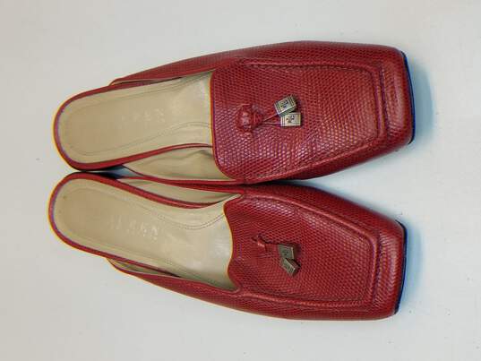 Ralph Lauren Women's Red Flats Slides Mules Size 5.5B image number 6