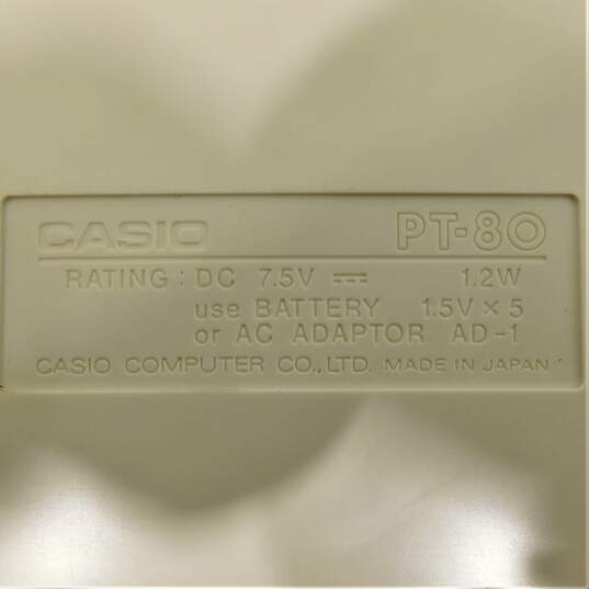 VNTG Casio Brand PT-80 Model Electronic Keyboard (Parts and Repair) image number 2