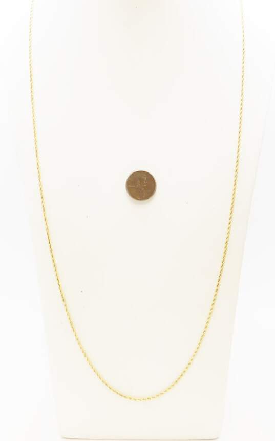 Elegant 14k Yellow Gold Rope Chain Necklace 8.6g image number 5